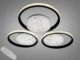 Потолочная люстра Diasha 79 Вт 3+3 черная белая пульт