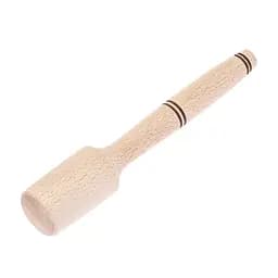Макогон толкушка картофелемялка фигурная маленькая деревянная 18 см, Kitchette Бежевый 86103