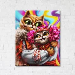 Картина постер на полотні BrushMe Лютневі котики