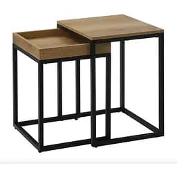 Комплект журнальных столиков Leobert Ascet в стиле Loft 45х40х55 см, 40х38х51 см 2 шт.