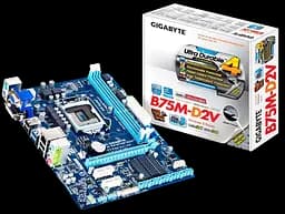 Материнская плата Gigabyte GA-B75M-D2V LGA 1155 (GA-B75M-D2V) Б/У