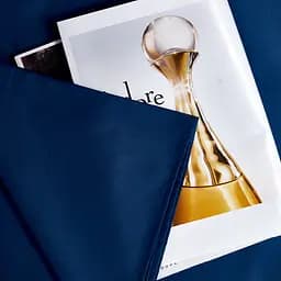 Простирадло Moon&Star Deep Blue Satin Premium Gold Люкс 200х220 см (MS-860000233) - мініатюра 3