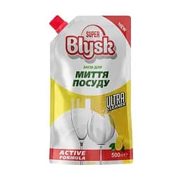 Засіб для миття посуду Super Blysk лимон дой-пак, 500 мл (SB51356)