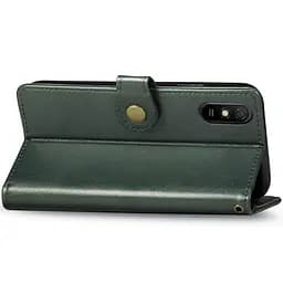 Шкіряний чохол-книжка GETMAN Gallant (PU) для Xiaomi Redmi 9A Зелений - мініатюра 4