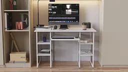 Комп'ютерний стіл Ferrum-decor Тім 75x140x70 білий ДСП Білий 16мм (FRD-101381) - мініатюра 3