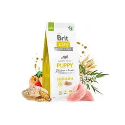 Сухий корм Brit Care Dog Sustainable Puppy для цуценят, з куркою та комахами, 1 кг - мініатюра 4