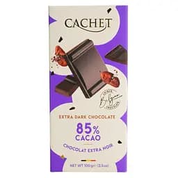 Шоколад чорний Cachet Extra Dark 85% какао 100 г 
