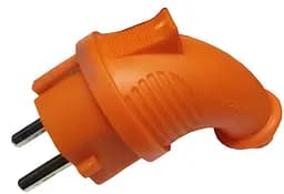 Вилка каучукова кутова із заземленням Lumano Arctic IP44 16A  (18618) оранж 