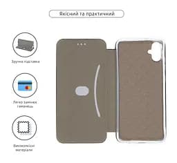 Чехол-книжка для Samsung Galaxy A05 (A055), G-Case, черный, кожаный чехол-книга из экокожи (PU) и TPU, с магнитом, с подставкой и вместительным кардхолдером, противоударный, защита всего корпуса, ArmorStandart (ARM71800) - мініатюра 3