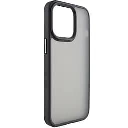 TPU+PC чохол Metal Buttons для Apple iPhone 14 Pro Max 6.7" Чорний - мініатюра 2