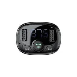 FM модулятор Baseus T Shaped S-09A 2 х USB Type-A, microSD Black (CCMT000001) - мініатюра 5