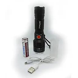 Ручний ліхтар BL-P07-P50 zoom + microUSB 18650 (3xAAA) 5 режимів - мініатюра 4