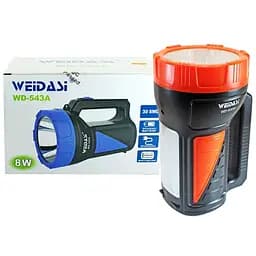 Фонарь-прожектор WD-543 переносной, мощный, светодиодный, аккумуляторный