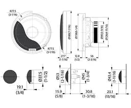 Компонентна автоакустика Kenwood KFC-PS704P [55248] - мініатюра 7