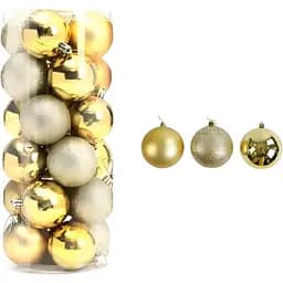 Набір новорічних прикрас 20 іграшоккульок золотого кольору (161630)