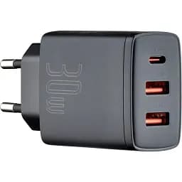 Мережевий зарядний пристрій Baseus Compact Quick Charger 2U + C 30W EU Чорний