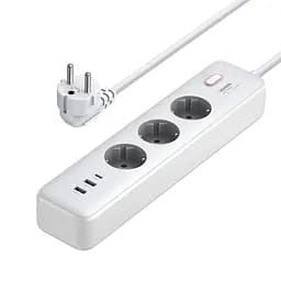 Удлинитель-зарядное устройство для Ugreen CD286 30W 3 AC Power Strip with Master Switch (25357)