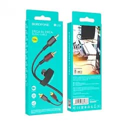 Кабель мідний Borofone BL13 шнур сполучний 2RCA 2RCA 150 см - мініатюра 3
