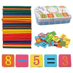 Развивающая магнитная Логическая игра Bambi 74290 цифры, математические отметки, палочки