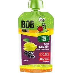 Пюре фруктове Bob Snail Fruits to Go Яблуко-Чорна смородина 1.2 кг (10 шт. по 120 г) - мініатюра 2