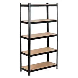 Стелаж 4P StrongShelf 180X90X40см чорний навантаження 175кг/полицю - мініатюра 1