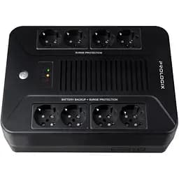 Джерело безперебійного живлення Prologix 850 Schuko чорний 800 ВА 480 Вт лінійно-інтерактивний AVR 8 розеток