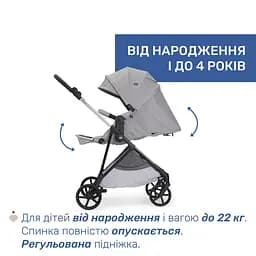 Коляска 2 в 1 Chicco Seety Сіра (87097.56.01)  - мініатюра 8