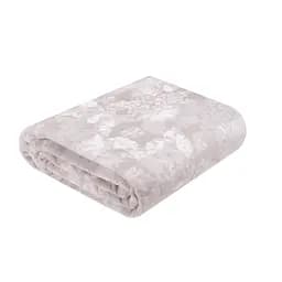 Плед флісовий Home line Фланель Квіти, 220х195 см, бежевий (170799)