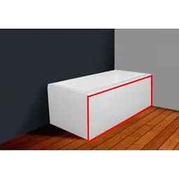 Панель для ванни Radaway Itea 190x58 фронтальна, біла (OBEX.190.58WH) - мініатюра 2