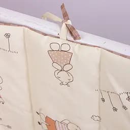 Захисний борт в ліжечко MirSon Kids Time 18-0009 Happy Hipos, бежевий - мініатюра 4