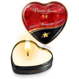 Масажна свічка-серце Plaisirs Secrets Vanilla (35 мл)