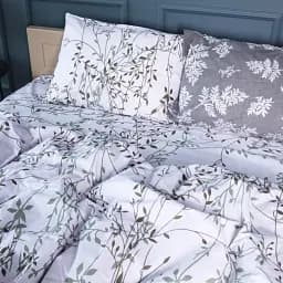 Простирадло MirSon Бязь 17-0668 Grey Blooms 150х220 см (2200009957796) - мініатюра 3