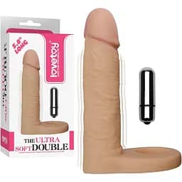 Насадка на пенис Lovetoy The Ultra Soft Double Vibrating 5.8 " 14.7 см телесный