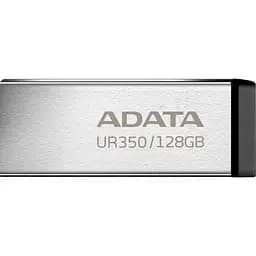 Юсб флешнакопичувач металевий A-DATA UR 350 128Gb USB 3.2 сріблясто чорний - мініатюра 2