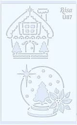 Трафарет многоразовый универсальный №U87 Зима 13×20см прозрачный 0,5мм Rosa Talent