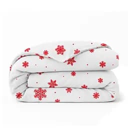 Дитяча постільна білизна фланель Cosas SNOWFLAKES BERRY 110х140см (Flannel_SnowflakesBerry_12Caramel_140) - мініатюра 3