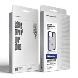 Чехол для Apple iPhone 14 Pro Max, Unit Stand, синий, MagSafe, противоударный защитный чехол-панель с подставкой, поддержкой магнитных держателей и беспроводной зарядки, защита всего корпуса, силикон + поликарбонат, ArmorStandart (ARM70566) - мініатюра 2