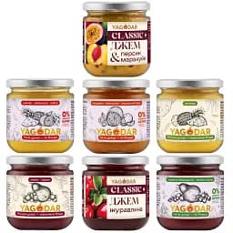 Набір джемів Yagodar 7 перших смаків 1,4 кг