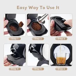 Багаторазовий капсульний адаптер ICafilas для кавоварки Delonghi, Krups Nescafe Dolce Gusto Lumio + 5 кілець - мініатюра 8