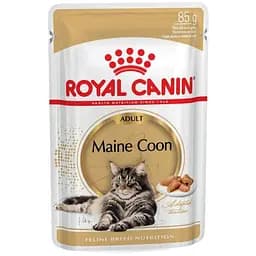 Набір вологого корму для дорослих кішок породи мейн-кун Royal Canin Maine Coon Adult шматочки в соусі 1.02 кг (12 шт. х 85 г) - мініатюра 2
