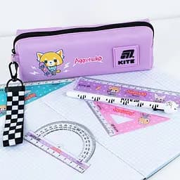 Набір Kite Aggretsuko лінійка 15 см, 2 косинця, транспортир (AR25-282) - мініатюра 3