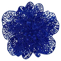 Ялинкова іграшка MIS LT Квітка новорічна велика 17х17х5 см синій