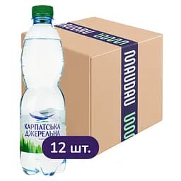 Упаковка мінеральної води Карпатська Джерельна слабогазована 6 л (0.5 л х 12 шт.)