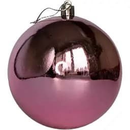 Ялинкова куля Devilon D10 см рожевий глянець пластик (250607)