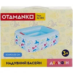 Надувний басейн Otamanko Дельфін прямокутний 110х90х35 см - мініатюра 3