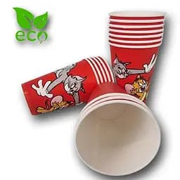 Одноразові паперові стакани з малюнком для кави 340 мл "Tom and Jerry" 50 шт/уп.