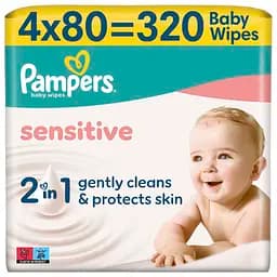 Дитячі вологі серветки Pampers Sensitive 320 шт.