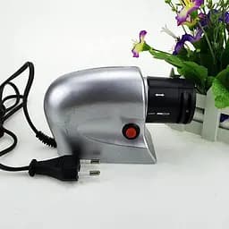 Електрична точилка для заточування ножів та ножиць ELECTRIC SHARPENER Silver, Kitchen Master Сірий 86963 - мініатюра 6