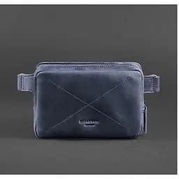 Шкіряна поясна сумка Dropbag Mini синя