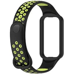 Ремінець DK для Xiaomi Amazfit Band 7 Silicone Sport Band Nike (black / green) - мініатюра 2